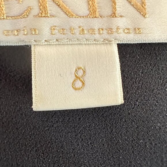 Erin Featherston Silk Beaded Dress Cocktail Scoop‎ Fringed - Picture 8 of 13